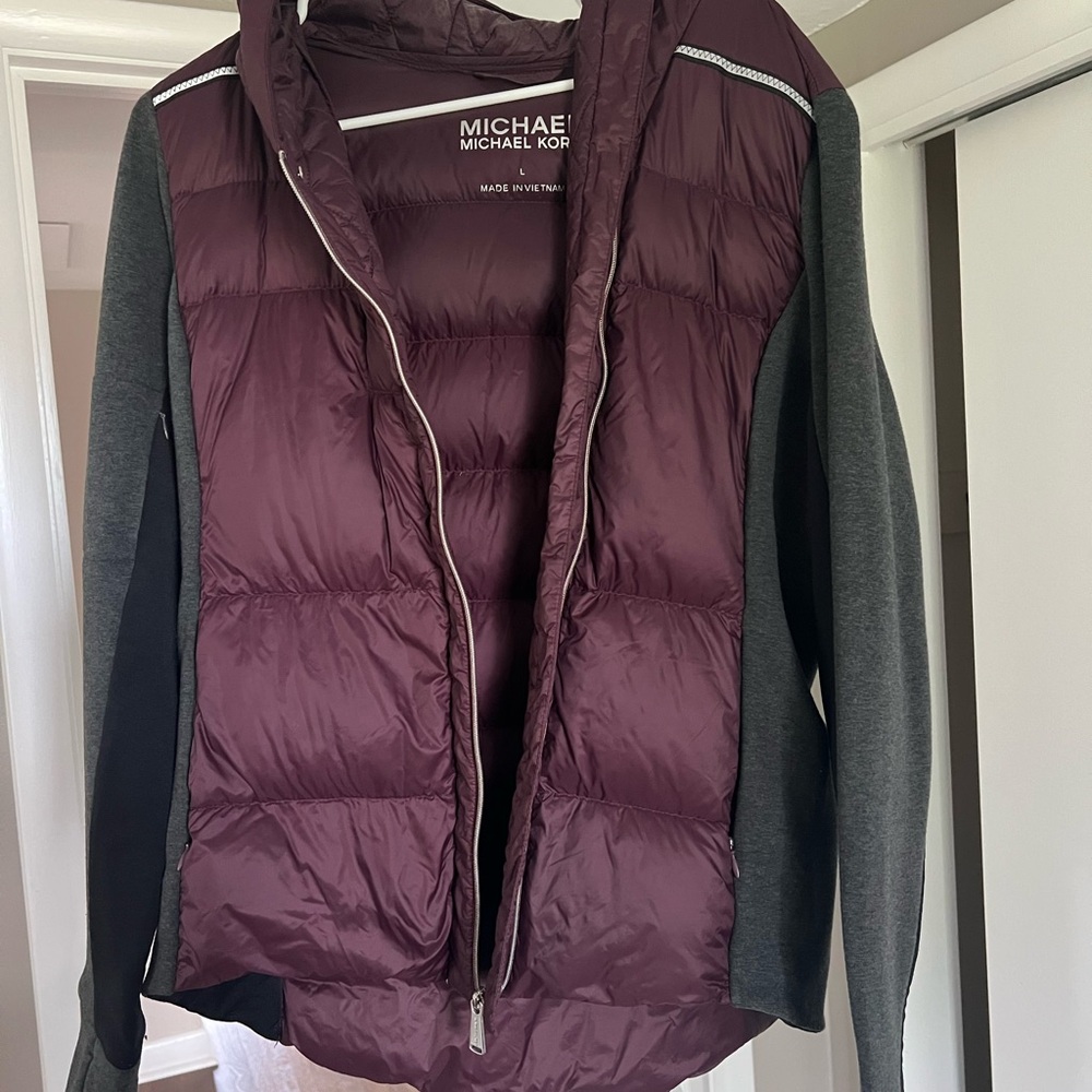 Michael Kors Women's Mixed Fabric Puffer Jacket